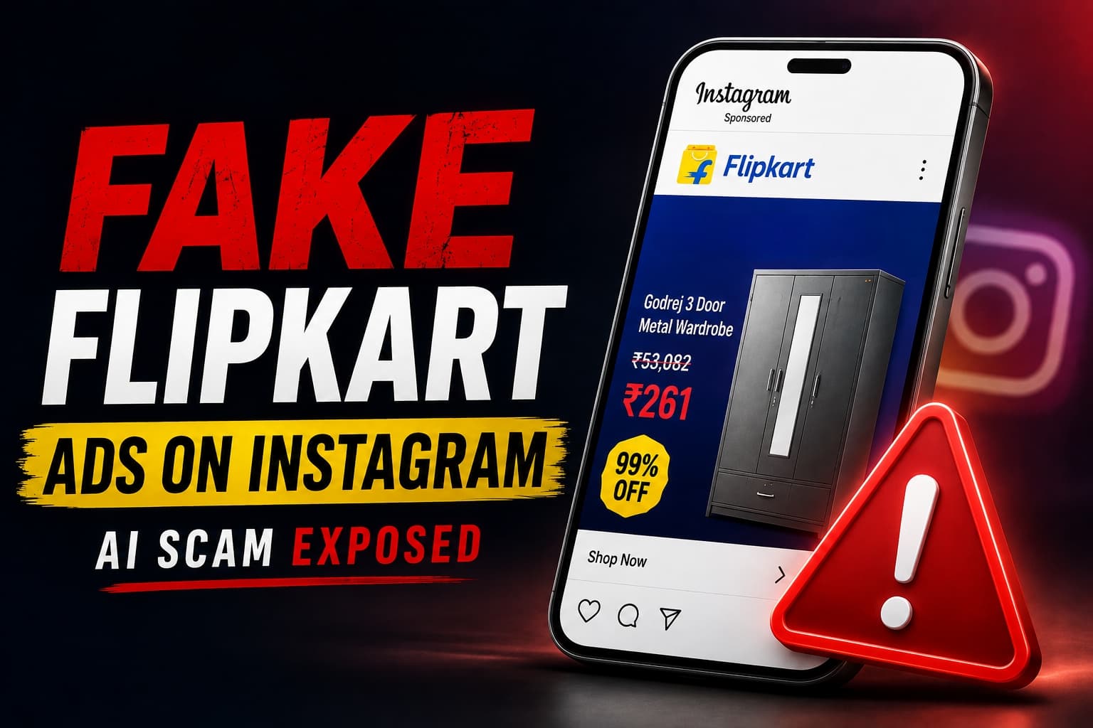 Beware of Fake Flipkart Ads on Instagram (AI Scam Breakdown)