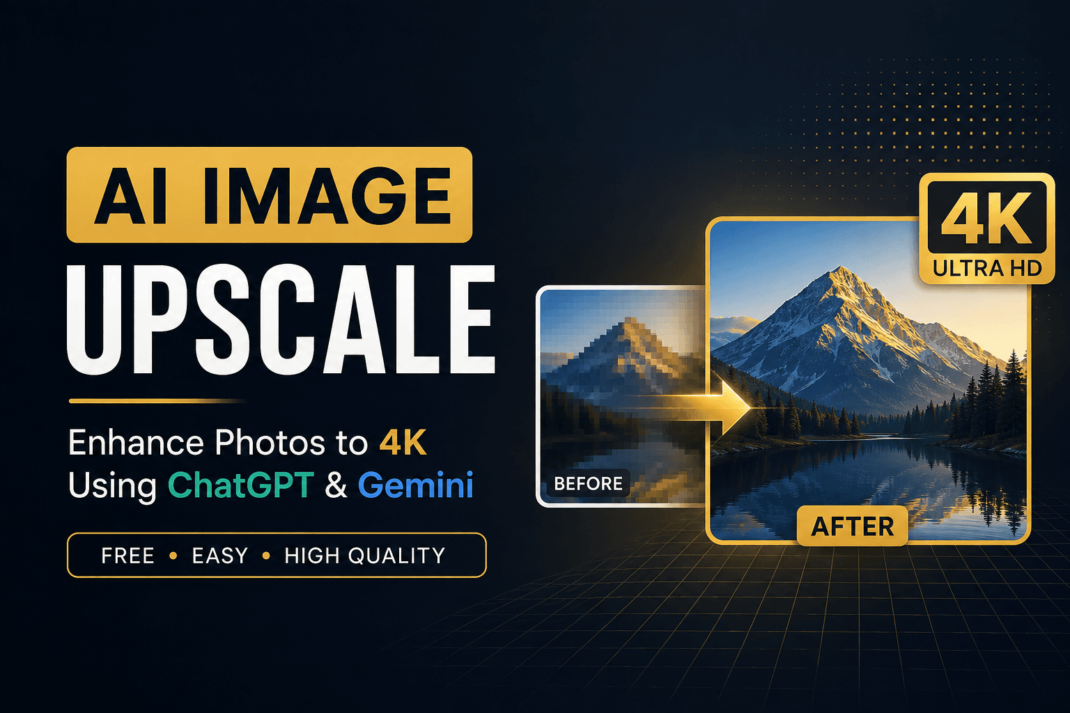 Transform Your Photos: Upscale to 4K for Free with ChatGPT & Gemini